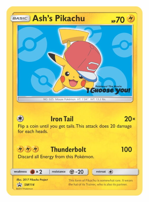 Ash’s Pikachu (Alola Cap) Pokémon TCG Promo Card